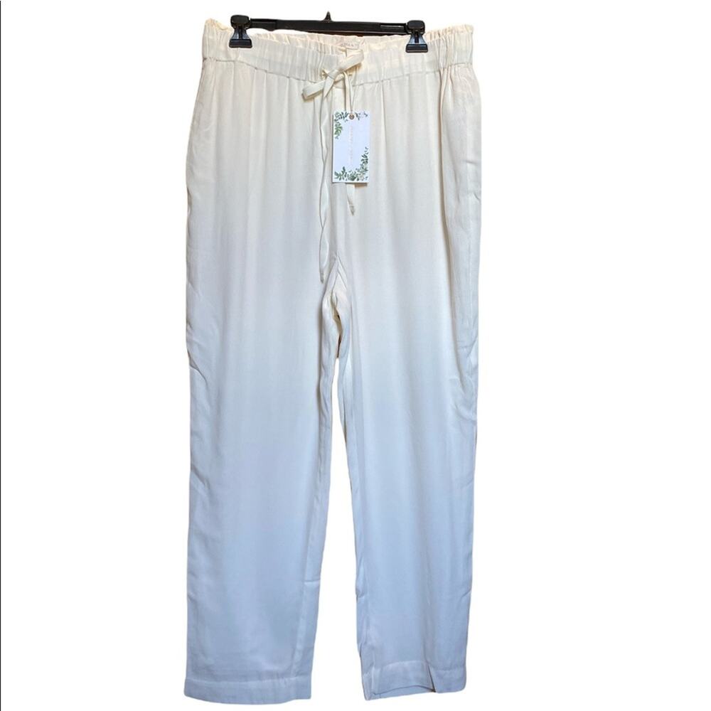 Chelsea and Violet Toasted Ivory Drawstring Pant Size Large